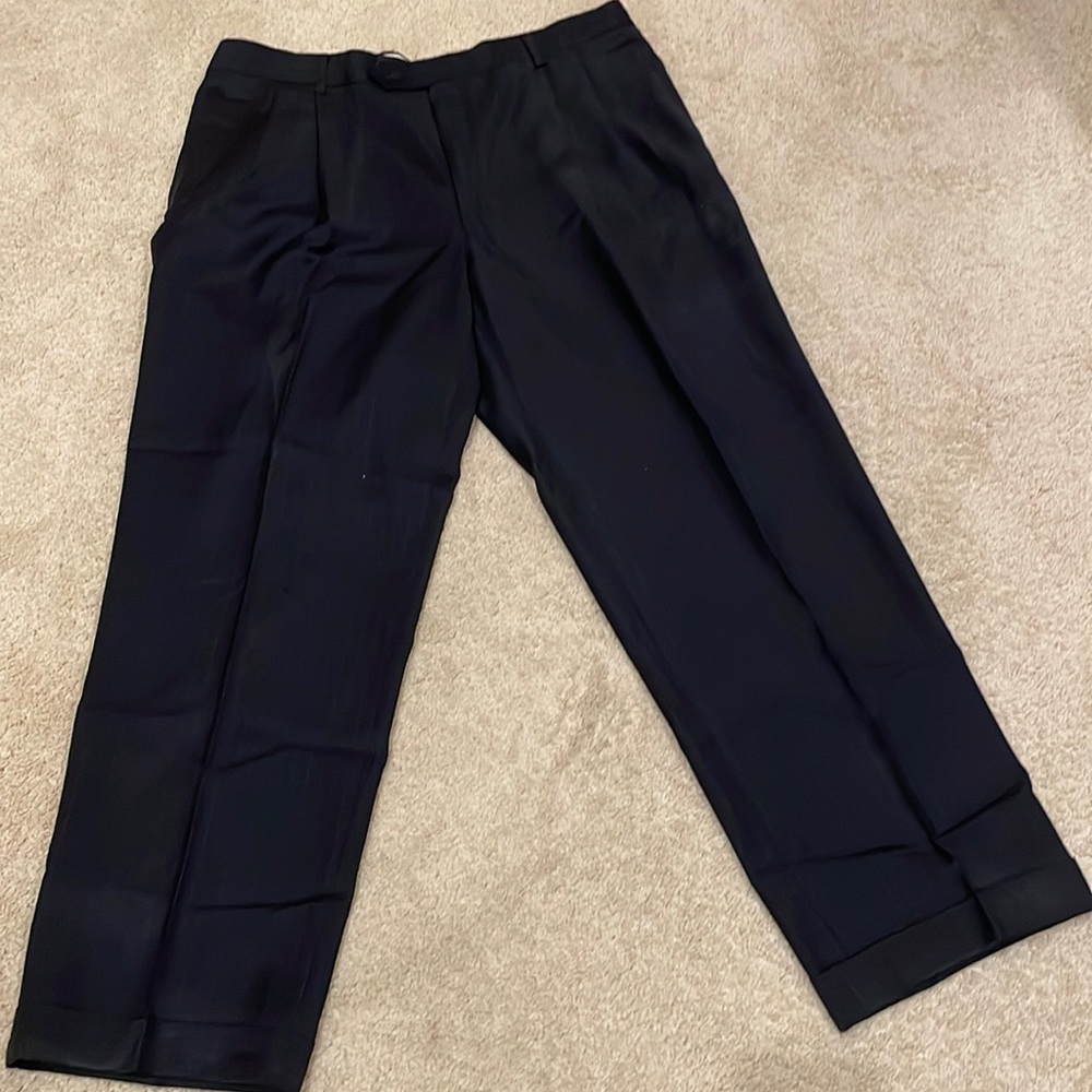Custom dress pants, color black, waist 36, length 40